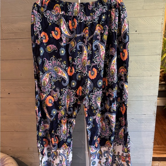 Roaman's Paisley Print Pants - Multicolor - Picture 3 of 5